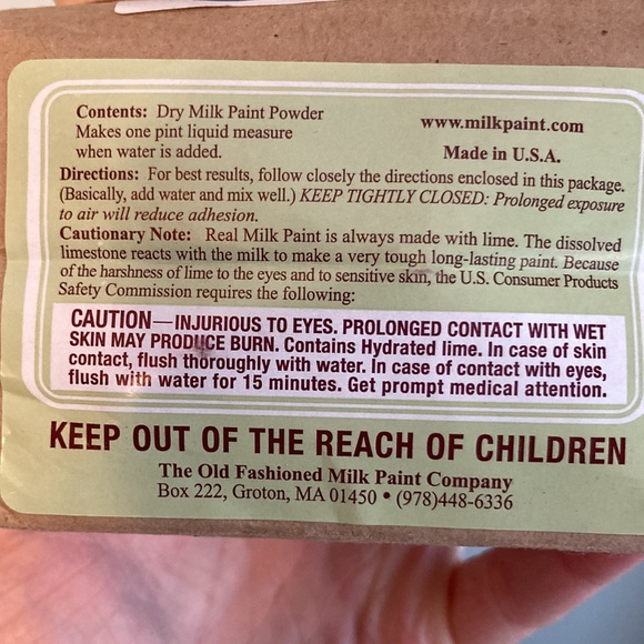 UNUSED AND UNOPENED-The Genuine Old-Fashioned Home Made Milk Paint-1 pint - Picture 3 of 4